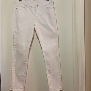 Loft White Curvy Skinny Jeans